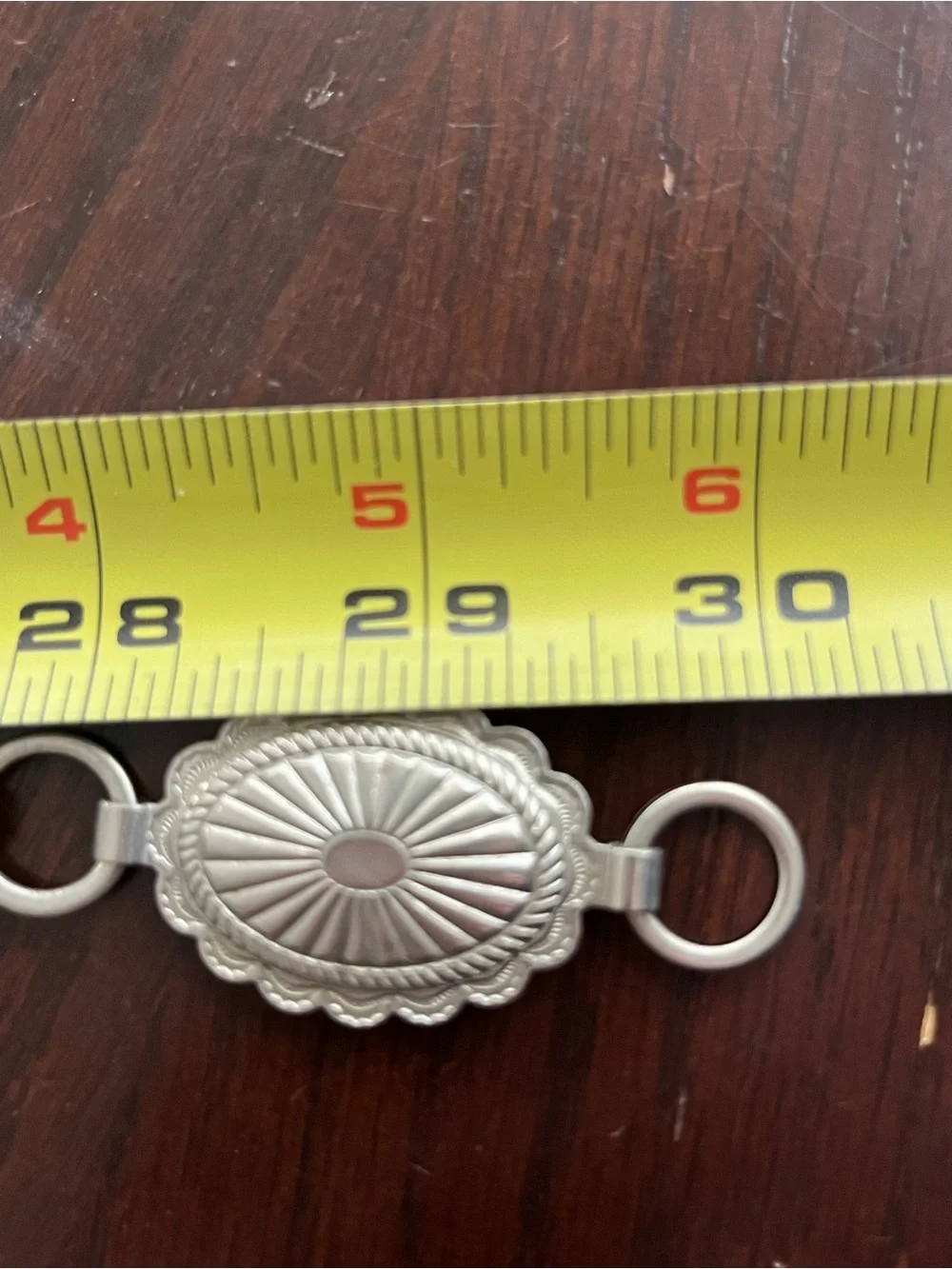 Silver Tone CONCHOS 30” Adjustable Metal Belt
